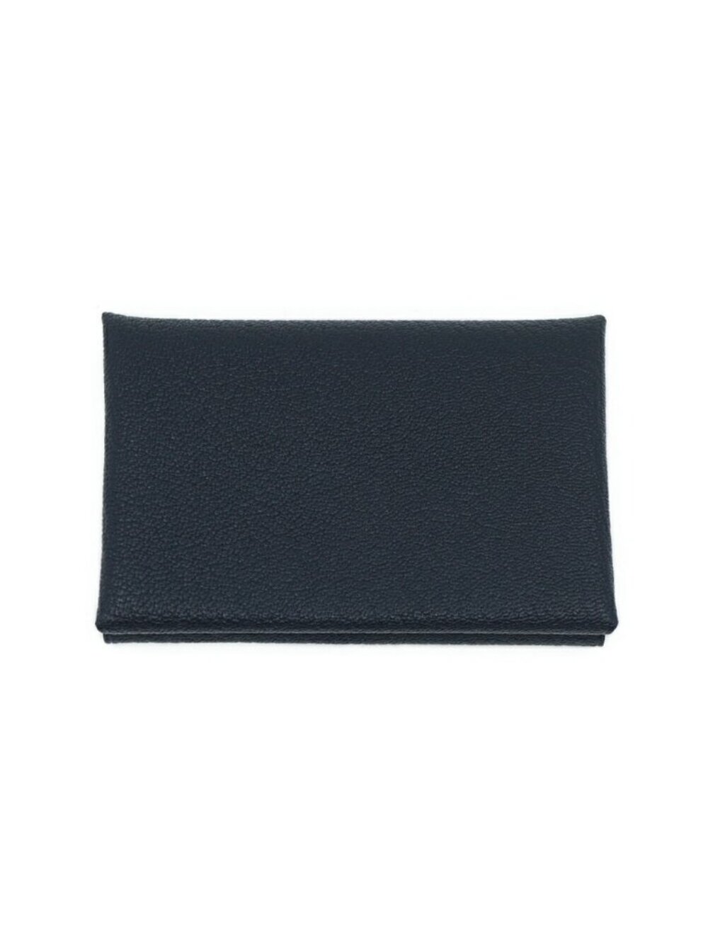 Hermes Calvi Duo Leather Black Silver Coin Case Box